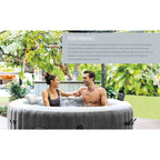 Intex Purespa 4 Person Inflatable Portable Heated Jet Hot Tub & Cover Package