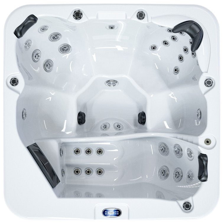 Luxuria Spas 220 Volt 6 – Person 55 – Jet Square Plug & Play Hot Tub with Ozonator