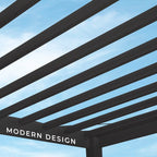 14×12 Trenton Modern Steel Pergola With Sail Shade Soft Canopy