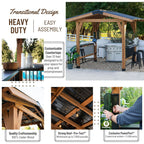 Granada Grill Gazebo with Outdoor Bar