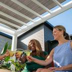 14×12 Windham Modern Steel Pergola With Sail Shade Soft Canopy