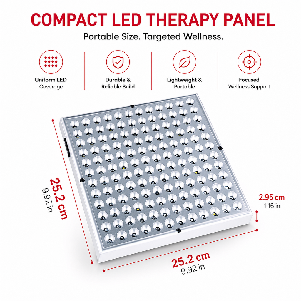 Premium 144 LED Red Light Therapy Panel Facial Body Light Therapy Lamp Skin Care Beauty Device Infrared Relaxation Home Use Electric Plug