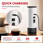 Premium 15 Bar Portable Espresso Machine Wireless Coffee Maker 3 in 1 Capsule Ground Self Heating Rechargeable Travel Espresso Coffee Maker