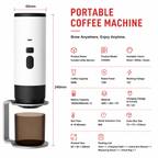 Premium 15 Bar Portable Espresso Machine Wireless Coffee Maker 3 in 1 Capsule Ground Self Heating Rechargeable Travel Espresso Coffee Maker
