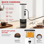 Premium 15 Bar Portable Espresso Machine Wireless Coffee Maker 3 in 1 Capsule Ground Self Heating Rechargeable Travel Espresso Coffee Maker
