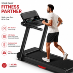 Premium 15% Incline Folding Treadmill 3.0HP Quiet Brushless Motor Dual Cushion Shock Absorption LED Display Home Cardio Walking Machine