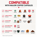 Premium 19 Bar Fully Automatic Italian Coffee Machine 1450W Espresso Maker Multi System Capsule Powder One Touch Coffee Brewer Home Office Use