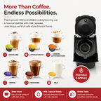 Premium 19 Bar Fully Automatic Italian Coffee Machine 1450W Espresso Maker Multi System Capsule Powder One Touch Coffee Brewer Home Office Use