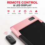 Premium 2-in-1 Walking Pad Treadmill Compact Under Desk Electric Treadmill 2.5HP Quiet Motor LED Display Bluetooth Portable Home Office Fitness Machine