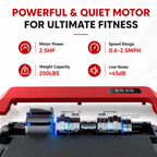 Premium 2-in-1 Walking Pad Treadmill Compact Under Desk Electric Treadmill 2.5HP Quiet Motor LED Display Bluetooth Portable Home Office Fitness Machine