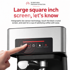 Premium 20 Bar Automatic Espresso Machine Dual Heating Stainless Steel Boiler Industrial Coffee Maker 850W Steam Wand Home Office Use Espresso System