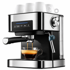 Premium 20 Bar Automatic Espresso Machine Dual Heating Stainless Steel Boiler Industrial Coffee Maker 850W Steam Wand Home Office Use Espresso System