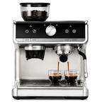 Premium 20 Bar Espresso Machine with Integrated Grinder 1450W Professional Barista Coffee Maker Conical Burr Grinder Steam Wand PID Temperature Control Home Use