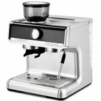 Premium 20 Bar Espresso Machine with Integrated Grinder 1450W Professional Barista Coffee Maker Conical Burr Grinder Steam Wand PID Temperature Control Home Use