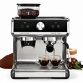 Premium 20 Bar Espresso Machine with Integrated Grinder 1450W Professional Barista Coffee Maker Conical Burr Grinder Steam Wand PID Temperature Control Home Use