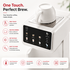 Premium 20 Bar Semi Automatic Espresso Machine 1350W Coffee Maker Stainless Steel 1.5L Water Tank Milk Frother One Touch Cleaning Home Office Use