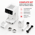 Premium 20 Bar Semi Automatic Espresso Machine 1350W Coffee Maker Stainless Steel 1.5L Water Tank Milk Frother One Touch Cleaning Home Office Use