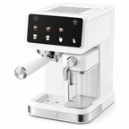 Premium 20 Bar Semi Automatic Espresso Machine 1350W Coffee Maker Stainless Steel 1.5L Water Tank Milk Frother One Touch Cleaning Home Office Use