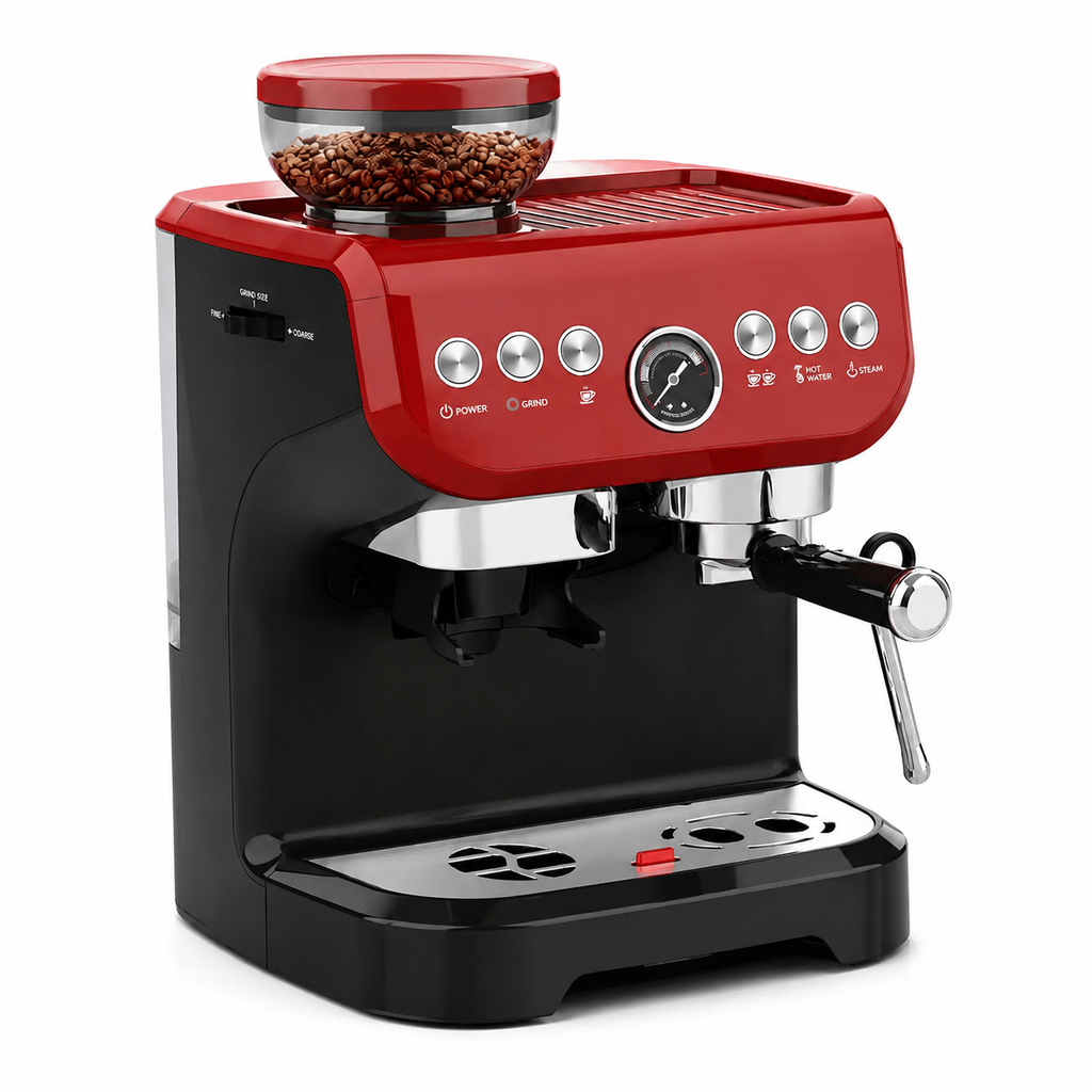 Premium 20 Bar Semi Automatic Espresso Machine 1560W Commercial Coffee Maker 2.5L Water Tank Milk Frother Steam Cappuccino Latte Home Office Use