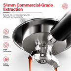 Premium 220V Semi Automatic Espresso Coffee Machine Built In Grinder Coffee Maker Bean to Cup Espresso Brewer Home Commercial Use 5 Cup Capacity
