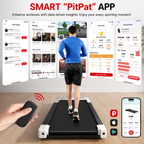 Premium 2.5HP Walking Pad Under Desk Treadmill Portable 2 in 1 Compact Electric Walking Machine LED Display Remote Control Home Office Fitness