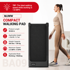 Premium 2.5HP Walking Pad Under Desk Treadmill Portable 2 in 1 Compact Electric Walking Machine LED Display Remote Control Home Office Fitness