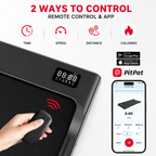 Premium 2.5HP Walking Pad Under Desk Treadmill Portable 2 in 1 Compact Electric Walking Machine LED Display Remote Control Home Office Fitness