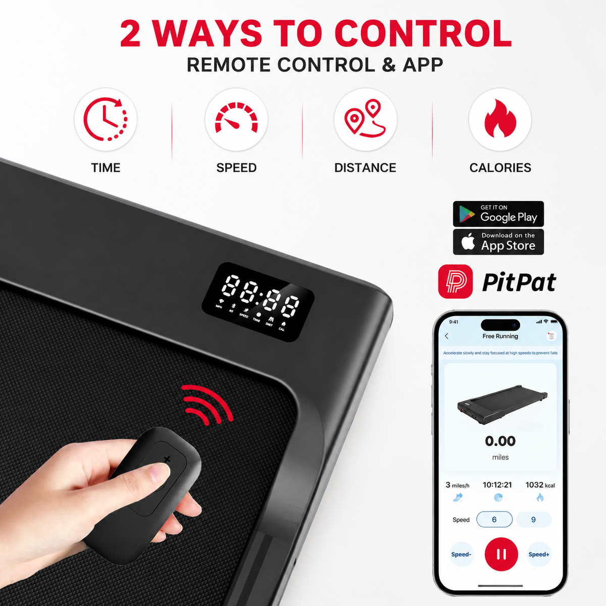 Premium 2.5HP Walking Pad Under Desk Treadmill Portable 2 in 1 Compact Electric Walking Machine LED Display Remote Control Home Office Fitness