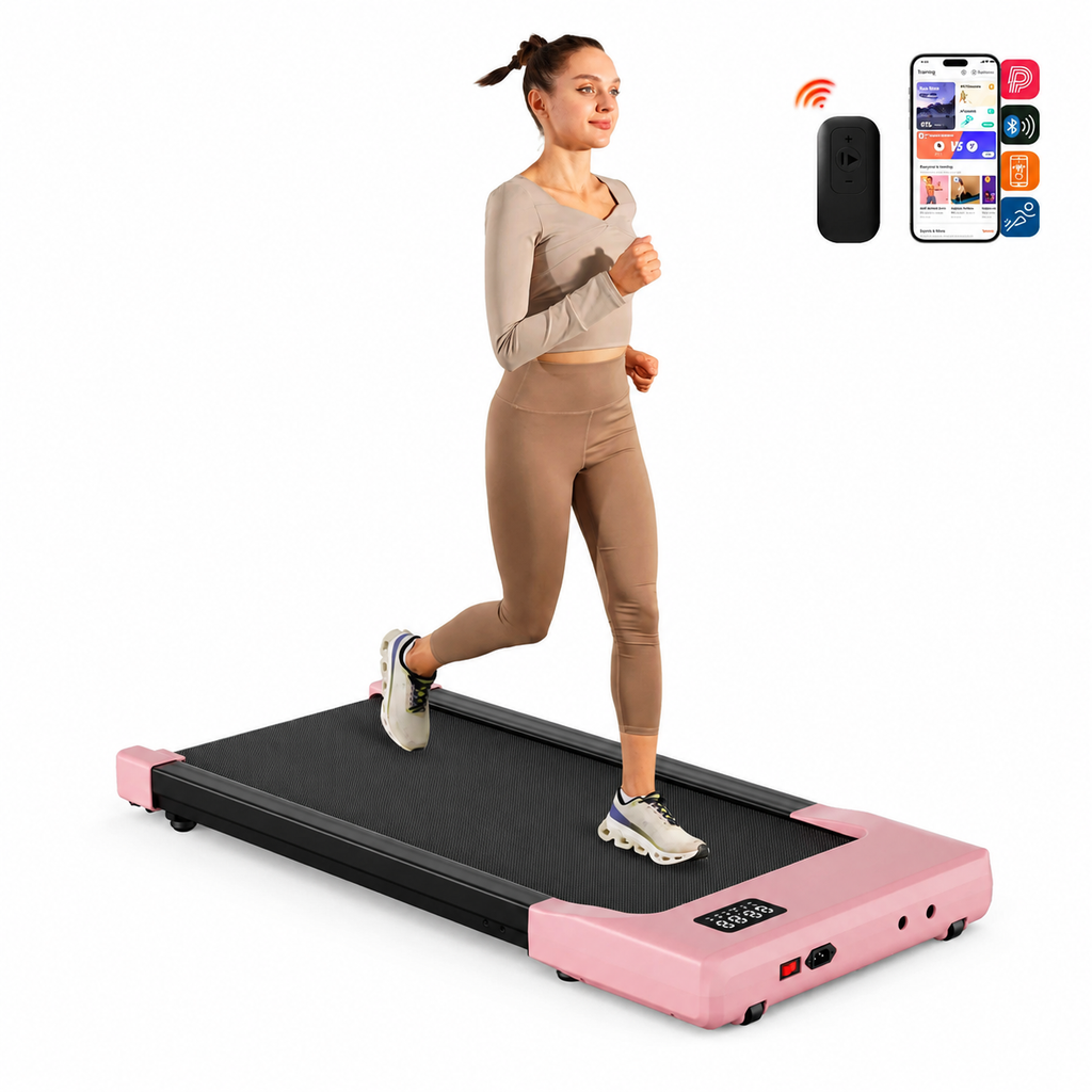 Premium 2.5HP Walking Pad Under Desk Treadmill Portable 2 in 1 Compact Electric Walking Machine LED Display Remote Control Home Office Fitness