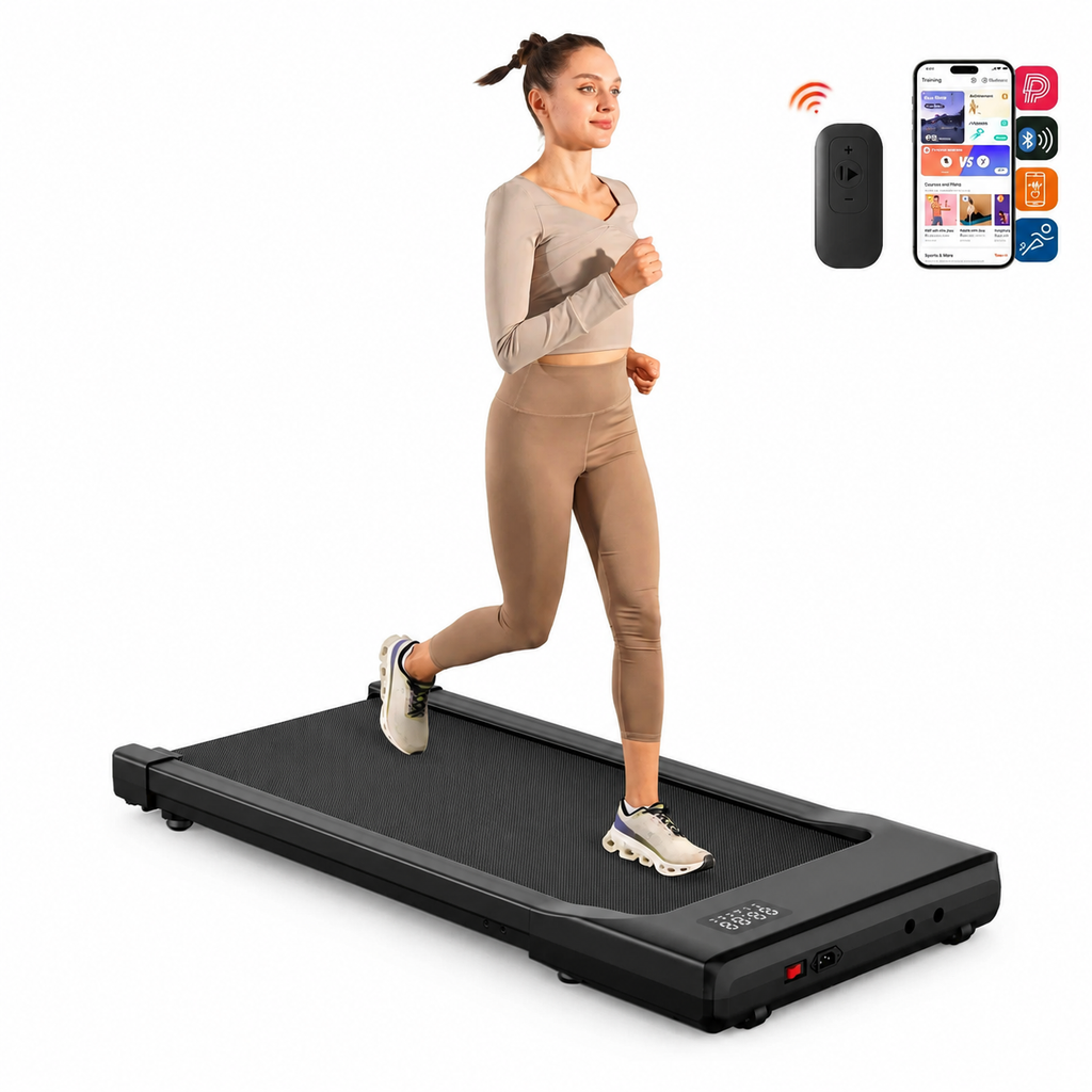 Premium 2.5HP Walking Pad Under Desk Treadmill Portable 2 in 1 Compact Electric Walking Machine LED Display Remote Control Home Office Fitness
