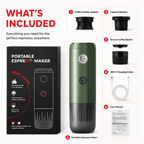Premium 3 in 1 Portable Espresso Machine 19 Bar Self Heating Coffee Maker USB-C Rechargeable Travel Capsule Ground Espresso Coffee Maker Portable
