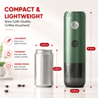 Premium 3 in 1 Portable Espresso Machine 19 Bar Self Heating Coffee Maker USB-C Rechargeable Travel Capsule Ground Espresso Coffee Maker Portable