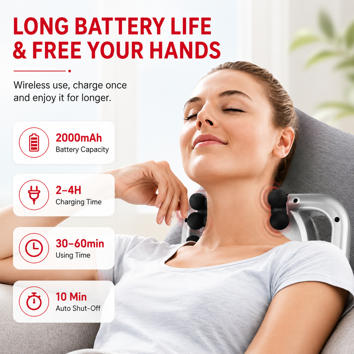 Premium 30 Head Massage Gun High Frequency Vibration Muscle Massager Fascia Therapy Full Body Percussion Device Portable Rechargeable USB-C