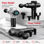 Premium 30-Level Massage Gun Deep Tissue Muscle Massager Body Neck Electric Percussion Therapy Device Noise Reduction Portable Recovery Tool