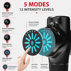 Premium 30-Level Massage Gun Deep Tissue Muscle Massager Body Neck Electric Percussion Therapy Device Noise Reduction Portable Recovery Tool