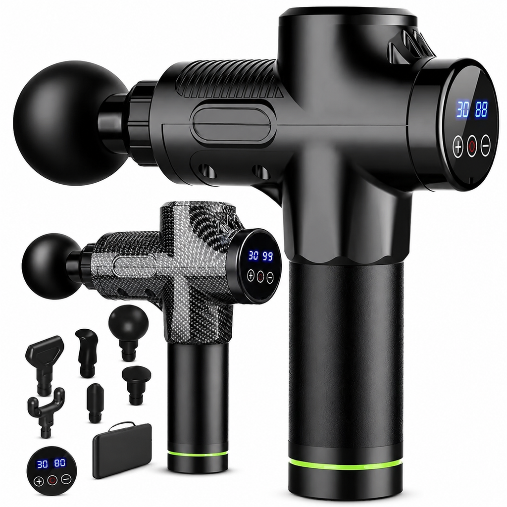 Premium 30-Level Massage Gun Deep Tissue Muscle Massager Body Neck Electric Percussion Therapy Device Noise Reduction Portable Recovery Tool