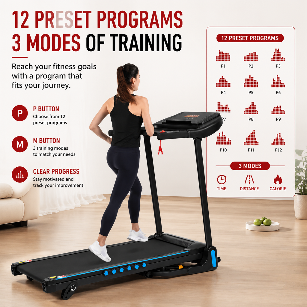 Premium 3.0HP Auto Folding Treadmill 10MPH Motorized Running Machine 350 lb Capacity Shock Absorption Bluetooth Home Gym Folding Treadmill