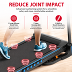 Premium 3.0HP Auto Folding Treadmill 10MPH Motorized Running Machine 350 lb Capacity Shock Absorption Bluetooth Home Gym Folding Treadmill