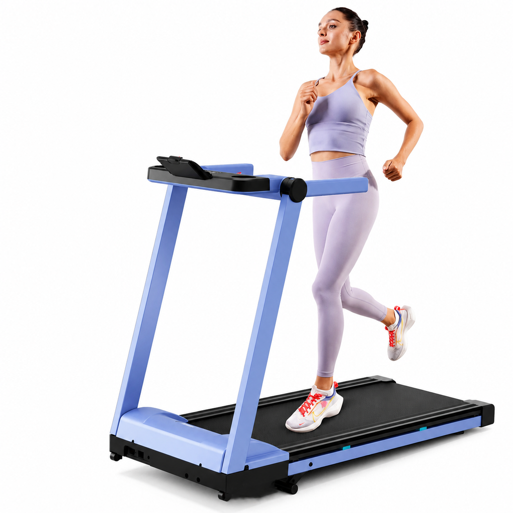 Premium 3.5HP Foldable Incline Treadmill 10MPH Smart App Walking Pad 350 lb Capacity 6% Incline Touch Screen Bluetooth Home Running Machine