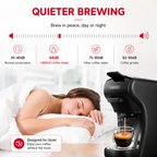Premium 4-in-1 Capsule Coffee Machine 19 Bar Espresso Maker Compatible with Nespresso Dolce Gusto K-Cup Ground Coffee Hot Cold Brew Compact Coffee Machine