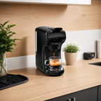 Premium 4-in-1 Capsule Coffee Machine 19 Bar Espresso Maker Compatible with Nespresso Dolce Gusto K-Cup Ground Coffee Hot Cold Brew Compact Coffee Machine