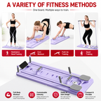 Premium 4 in 1 Foldable Fitness Board Home Gym Pilates Step for Abdominal Chest Core Training Push Up Board Compact Multi Functional Exercise Platform X
