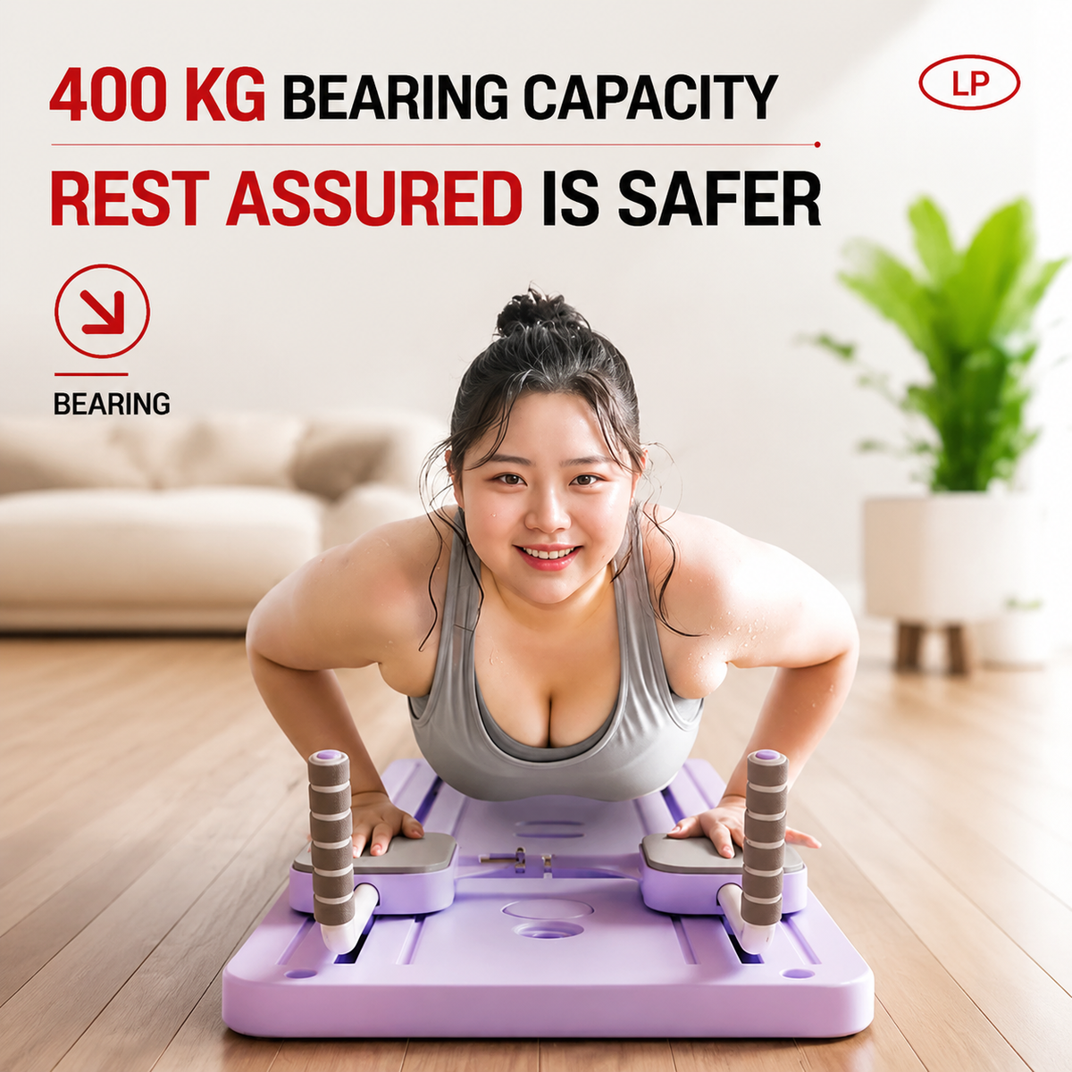 Premium 4 in 1 Foldable Fitness Board Home Gym Pilates Step for Abdominal Chest Core Training Push Up Board Compact Multi Functional Exercise Platform X