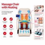 Premium 4D Massage Chair SL-Track Full Body Shiatsu Recliner Zero Gravity Electric Massage Chair Yoga Stretching Foot Roller Heat Bluetooth Home Relaxation Chair