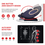 Premium 4D Massage Chair SL-Track Full Body Shiatsu Recliner Zero Gravity Electric Massage Chair Yoga Stretching Foot Roller Heat Bluetooth Home Relaxation Chair