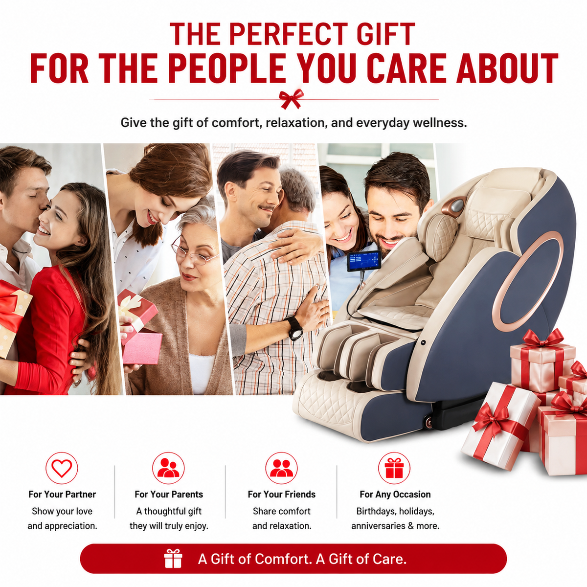Premium 4D Massage Chair SL-Track Full Body Shiatsu Recliner Zero Gravity Electric Massage Chair Yoga Stretching Foot Roller Heat Bluetooth Home Relaxation Chair