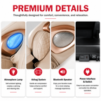 Premium 4D Massage Chair SL-Track Full Body Shiatsu Recliner Zero Gravity Electric Massage Chair Yoga Stretching Foot Roller Heat Bluetooth Home Relaxation Chair