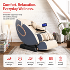 Premium 4D Massage Chair SL-Track Full Body Shiatsu Recliner Zero Gravity Electric Massage Chair Yoga Stretching Foot Roller Heat Bluetooth Home Relaxation Chair