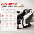 Premium 4D Zero Gravity Massage Chair Full Body Shiatsu Recliner Heating Airbag Compression Bluetooth Music Home Relaxation Ergonomic Comfort Furniture Use