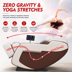 Premium 4D Zero Gravity Massage Chair Full Body Shiatsu Recliner Heating Airbag Compression Bluetooth Music Home Relaxation Ergonomic Comfort Furniture Use